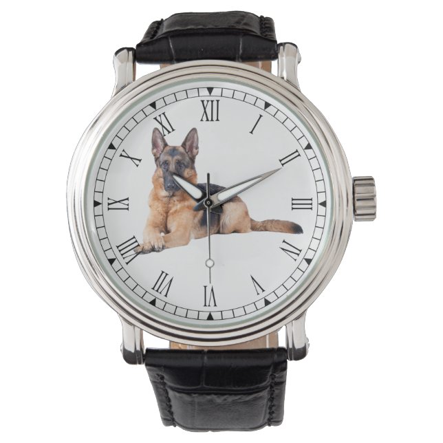 Deutscher Schäferhund Armbanduhr (Vorderseite)