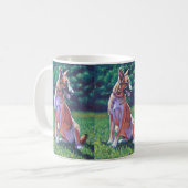 Deutscher Schäferhund auf dem Feld Kaffeetasse (Vorderseite Links)
