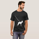 Deutscher Schäferhund auf einem Leash GSD Hund Mam T-Shirt (Vorne ganz)