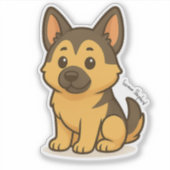 Deutscher Schäferhund Aufkleber (Vorderseite)