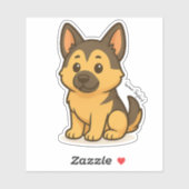 Deutscher Schäferhund Aufkleber (Blatt)