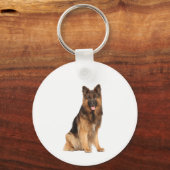 Deutscher Schäferhund, aufwickeln, gerade Design, Schlüsselanhänger (Vorderseite)