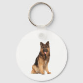 Deutscher Schäferhund, aufwickeln, gerade Design, Schlüsselanhänger (Rückseite)