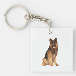 Deutscher Schäferhund, aufwickeln, gerade Design, Schlüsselanhänger