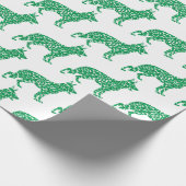 Deutscher Schäferhund aus Kleeblättern Geschenkpapier (Ecke)