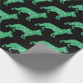 Deutscher Schäferhund aus Kleeblättern Geschenkpapier (Ecke)