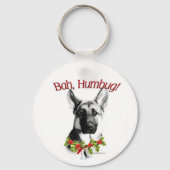 Deutscher Schäferhund Bah Humbug Schlüsselanhänger (Rückseite)