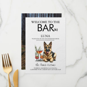 Deutscher Schäferhund Bar Menükarte