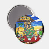 Deutscher Schäferhund-Barkeeper Magnet (Vorderseite/Rückseite)