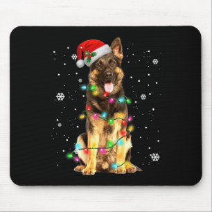 Deutscher Schäferhund Baum Weihnachten Xmas Hunde Mousepad