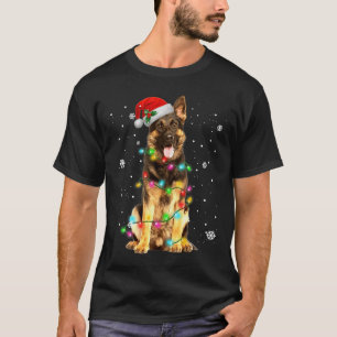 Deutscher Schäferhund Baum Weihnachten Xmas Hunde  T-Shirt