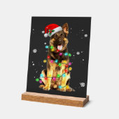 Deutscher Schäferhund Baum Weihnachtspullover Xmas Acrylschild (Winkel)