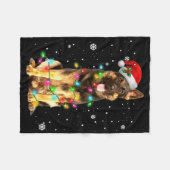 Deutscher Schäferhund Baum Weihnachtspullover Xmas Fleecedecke (Vorderseite (Horizontal))