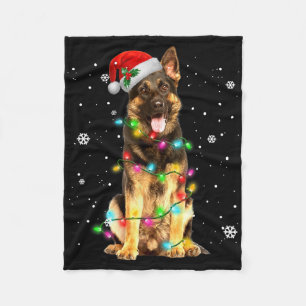 Deutscher Schäferhund Baum Weihnachtspullover Xmas Fleecedecke