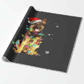 Deutscher Schäferhund Baum Weihnachtspullover Xmas Geschenkpapier (Ungerollt)