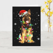 Deutscher Schäferhund Baum Weihnachtspullover Xmas Karte (Gelbe Blume)