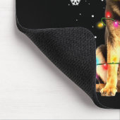 Deutscher Schäferhund Baum Weihnachtspullover Xmas Mousepad (Ecke)