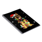 Deutscher Schäferhund Baum Weihnachtspullover Xmas Notizblock (Rechte Seite)