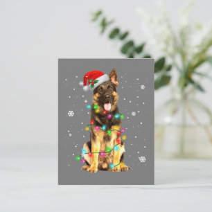 Deutscher Schäferhund Baum Weihnachtspullover Xmas Postkarte