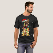 Deutscher Schäferhund Baum Weihnachtspullover Xmas T-Shirt (Vorne ganz)