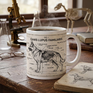 Deutscher Schäferhund Bauplan Kaffeetasse