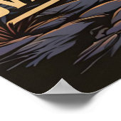 Deutscher Schäferhund bei Sonnenuntergang Poster (Ecke)