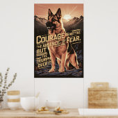 Deutscher Schäferhund bei Sonnenuntergang Poster (Küche)