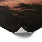 Deutscher Schäferhund bei Sonnenuntergang Poster (Ecke)