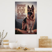 Deutscher Schäferhund bei Sonnenuntergang Poster (Küche)