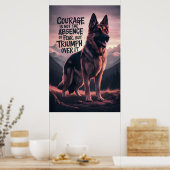 Deutscher Schäferhund bei Sunset Poster (Küche)