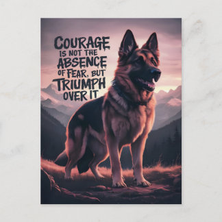 Deutscher Schäferhund bei Sunset Postkarte