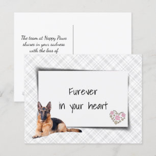Deutscher Schäferhund Beileid zum Verlust eines Ha Postkarte