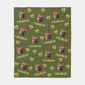 Deutscher Schäferhund, benutzerdefiniertes Foto un Fleecedecke (Vorderseite)