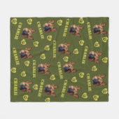 Deutscher Schäferhund, benutzerdefiniertes Foto un Fleecedecke (Vorderseite (Horizontal))