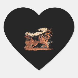 Deutscher Schäferhund, Besitzer der deutschen Schä Herz-Aufkleber