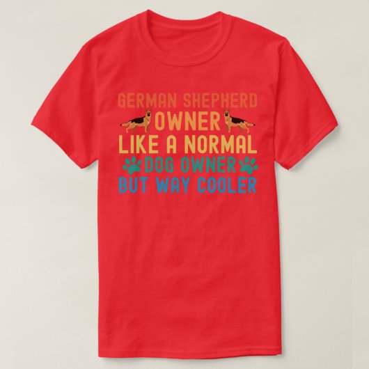 Deutscher Schäferhund Besitzer T-Shirt (Design vorne)
