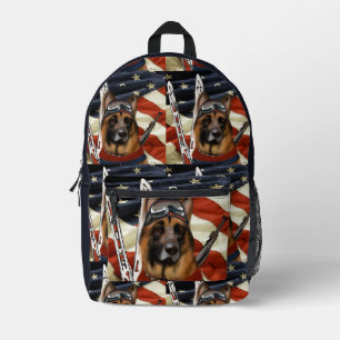DEUTSCHER SCHÄFERHUND BIATHLON BEDRUCKTER RUCKSACK
