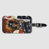 DEUTSCHER SCHÄFERHUND BIATHLON  GEPÄCKANHÄNGER (Vorderseite (Horizontal))
