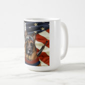 DEUTSCHER SCHÄFERHUND BIATHLON  KAFFEETASSE (VorderseiteRechts)