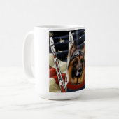 DEUTSCHER SCHÄFERHUND BIATHLON  KAFFEETASSE (Vorderseite Links)