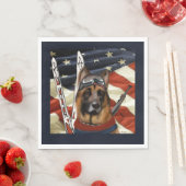 DEUTSCHER SCHÄFERHUND BIATHLON SERVIETTE (Beispiel)