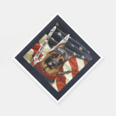 DEUTSCHER SCHÄFERHUND BIATHLON SERVIETTE (Ecke)