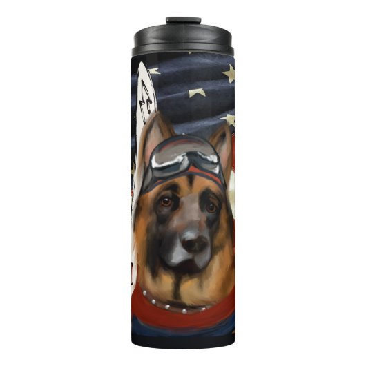 DEUTSCHER SCHÄFERHUND BIATHLON THERMOSBECHER (Vorderseite)
