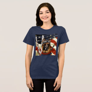 DEUTSCHER SCHÄFERHUND BIATHLON Tri-Blend SHIRT