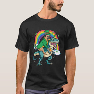 Deutscher Schäferhund Bier Dino Rex Horn Regenboge T-Shirt