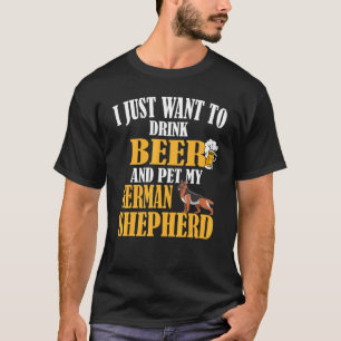 Deutscher Schäferhund Bier T-Shirt