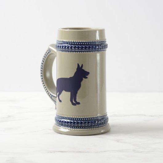 Deutscher Schäferhund Bierglas (Vorderseite Links)