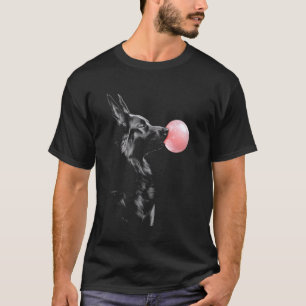 Deutscher Schäferhund bläst Kaugummi T-Shirt