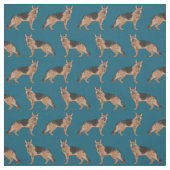 Deutscher Schäferhund blau Stoff (Muster)