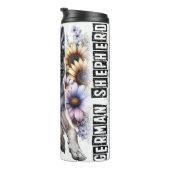 Deutscher Schäferhund Blumengeist Thermosbecher (Nach rechts gedreht)